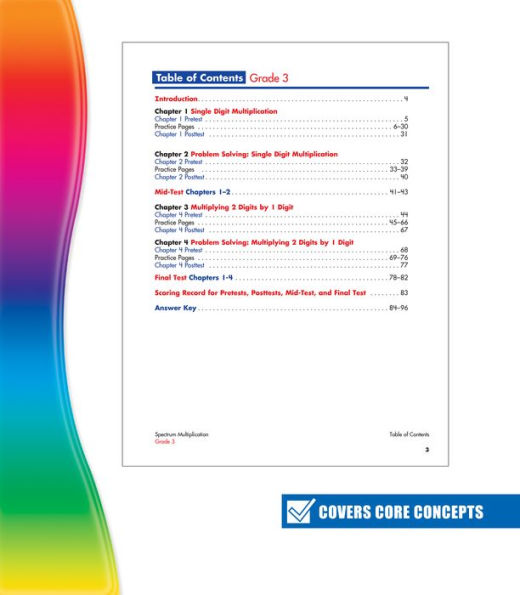 Multiplication Workbook, Grade 3