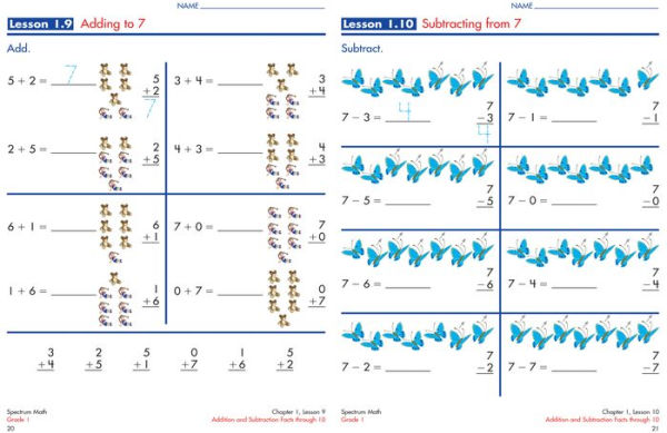 Spectrum Math Workbook, Grade 1