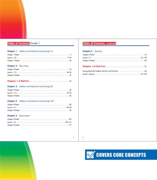 Spectrum Math Workbook, Grade 1