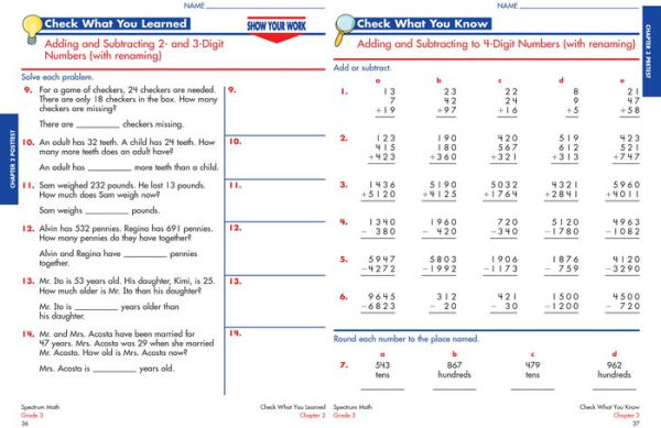 Spectrum Math Workbook, Grade 3