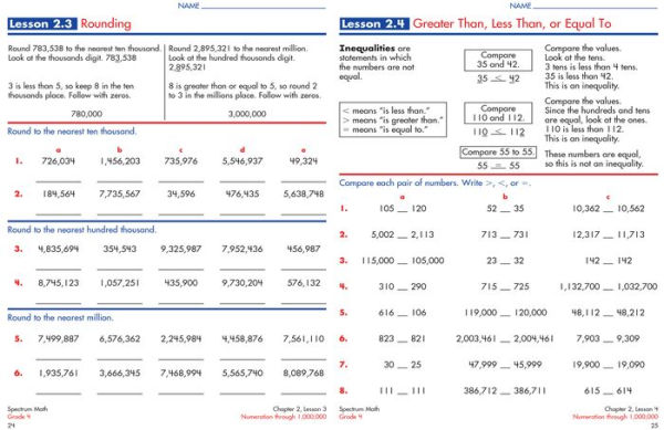 Spectrum Math Workbook, Grade 4