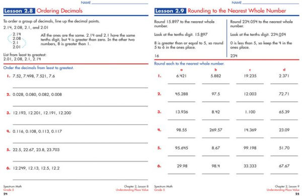 Spectrum Math Workbook, Grade 5