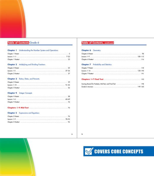 Spectrum Math Workbook, Grade 6