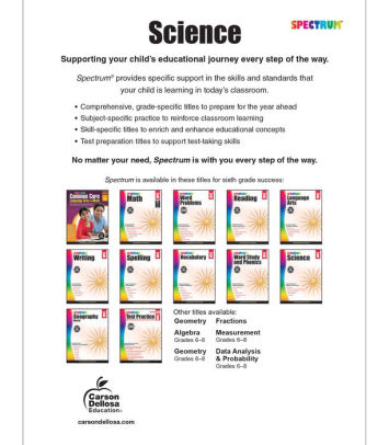 Spectrum Science, Grade 6 by Spectrum, Paperback | Barnes & Noble®