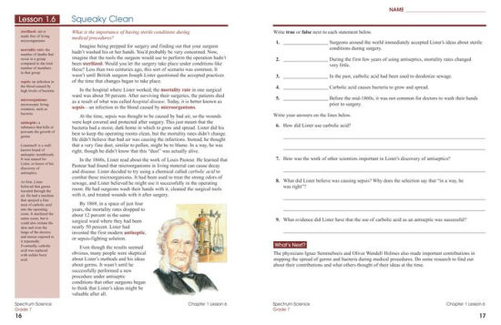 Spectrum Science Grade 7 Answer Key