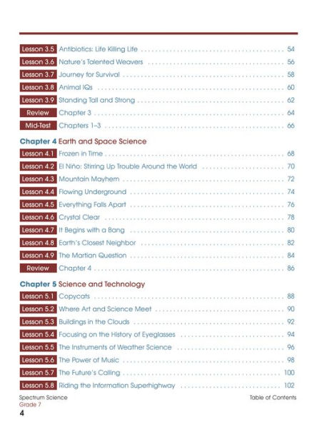 Spectrum Science, Grade 7