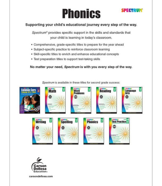 Spectrum Phonics, Grade 2