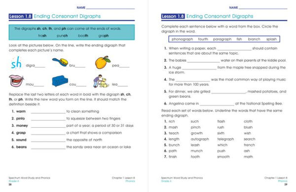 Spectrum Word Study and Phonics, Grade 4