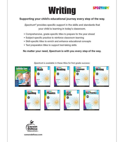 Spectrum Writing, Grade 1