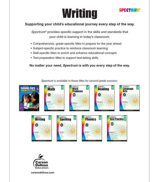 Spectrum Writing, Grade 2