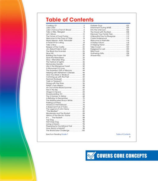 Spectrum Reading Workbook, Grade 7