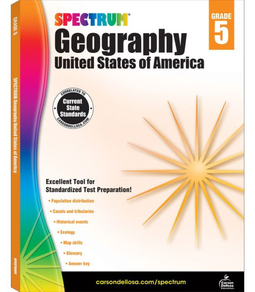 Spectrum Geography, Grade 5: United States of America