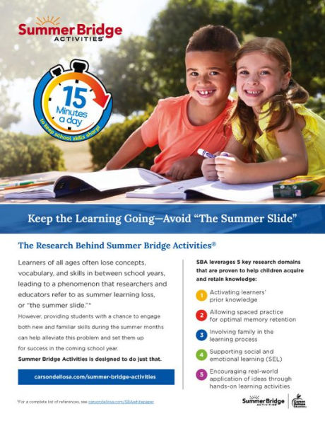 Summer Bridge Activities, Grades PK - K: Bridging Grades Prekindergarten to Kindergarten