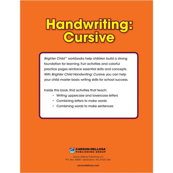Handwriting: Cursive Workbook