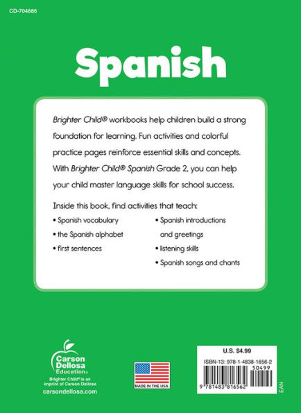 Spanish Workbook, Grade 2