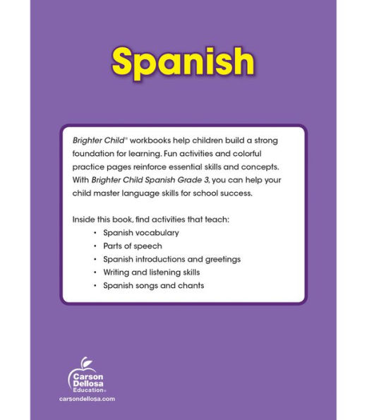 Spanish Workbook, Grade 3