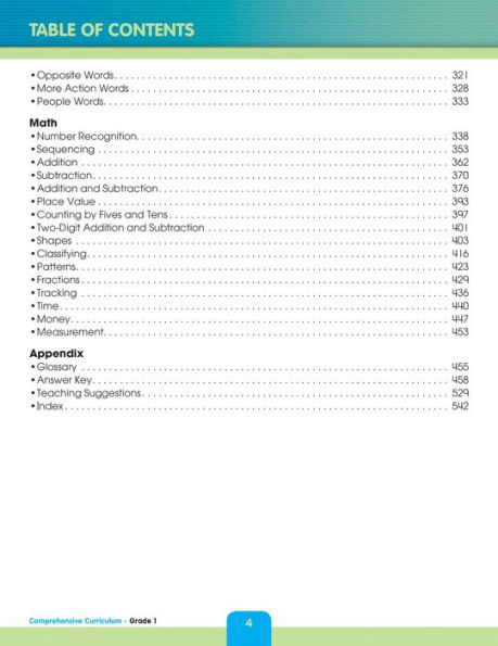 Comprehensive Curriculum of Basic Skills, Grade 1