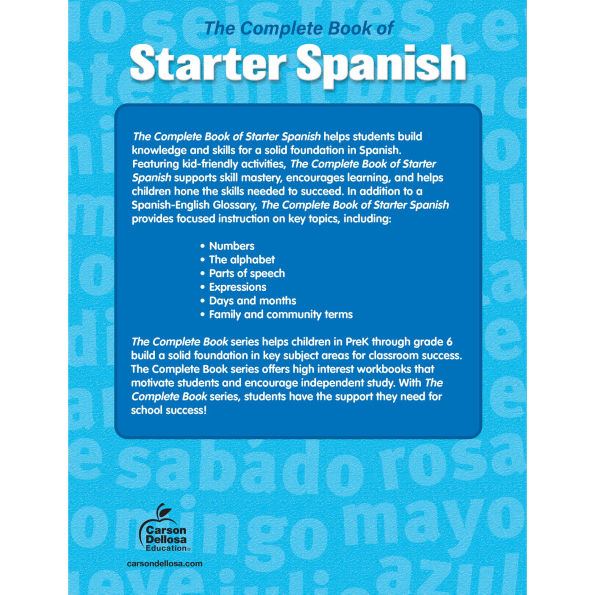 The Complete Book of Starter Spanish, Grades Preschool - 1