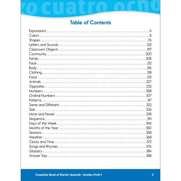The Complete Book of Starter Spanish, Grades Preschool - 1