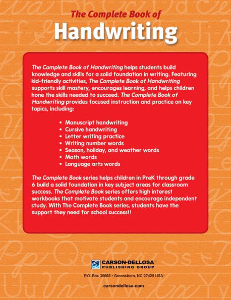 The Complete Book of Handwriting, Grades K - 3