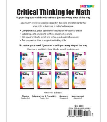 spectrum critical thinking for math grade 7 answer key pdf