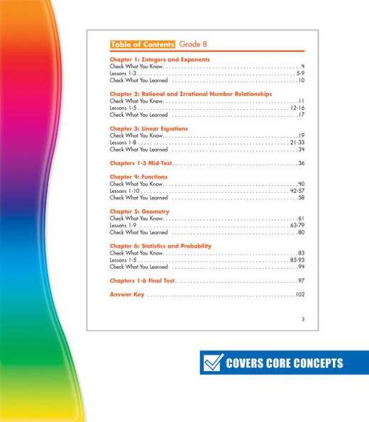 Spectrum Critical Thinking for Math, Grade 8