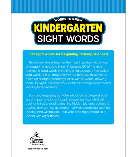 Words to Know Sight Words, Grade K