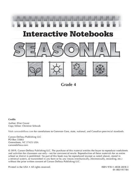 Interactive Notebooks Seasonal