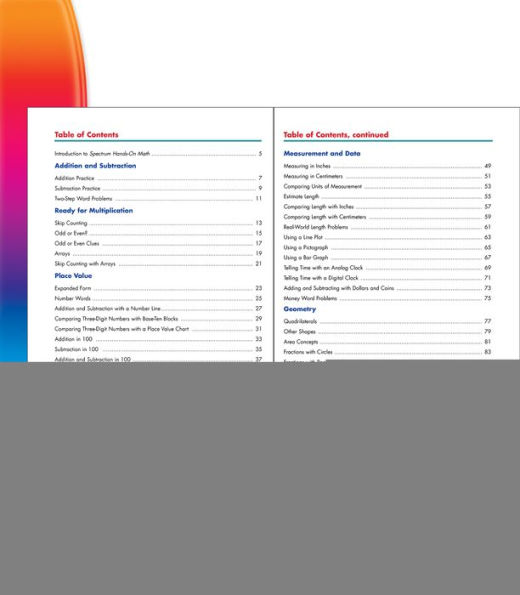 Spectrum Hands-On Math , Grade 2