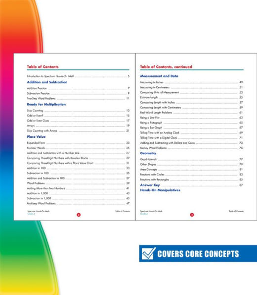 Spectrum Hands-On Math , Grade 2