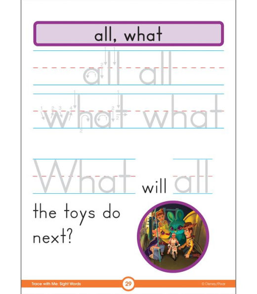 Trace with Me Disney/Pixar Sight Words