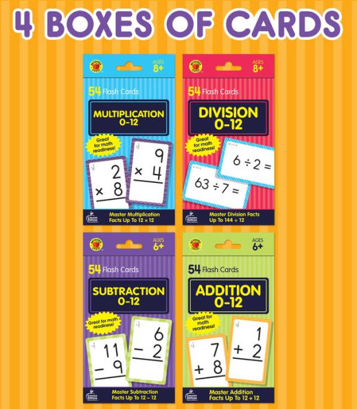Brighter Child Math Flash Card Set - 4 sets of cards