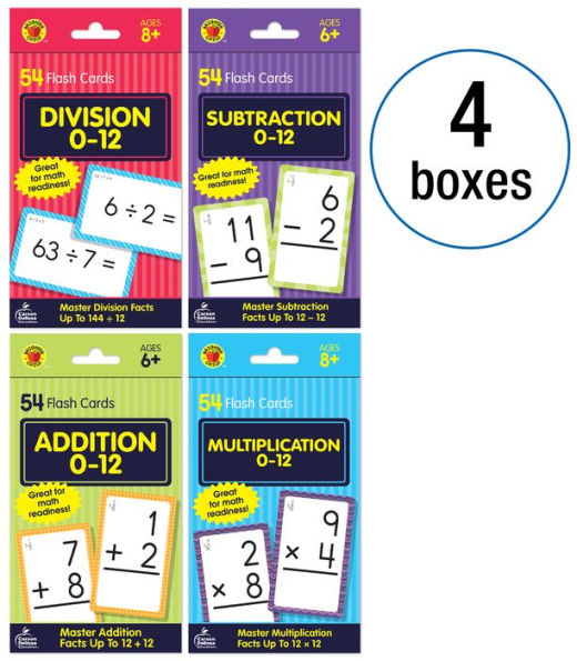 Brighter Child Math Flash Card Set - 4 sets of cards