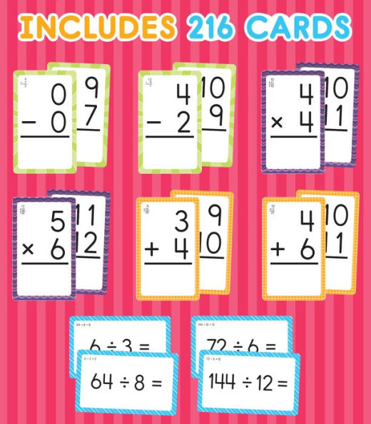 Brighter Child Math Flash Card Set - 4 sets of cards