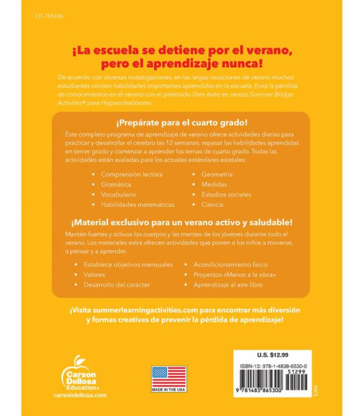 Summer Bridge Activities Spanish 3-4, Grades 3 - 4