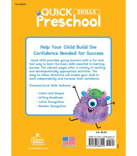 Quick Skills Preschool Workbook