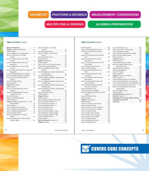 Spectrum Math Workbook, Grade 4