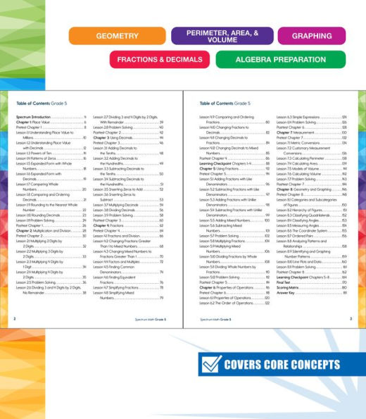 Spectrum Math Workbook, Grade 5