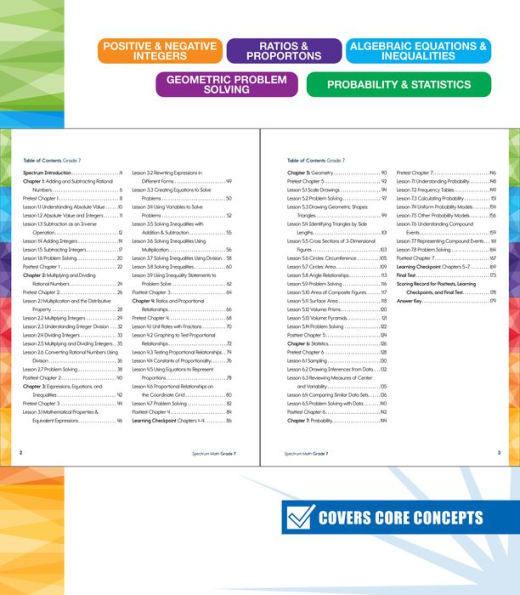 Spectrum Math Workbook, Grade 7