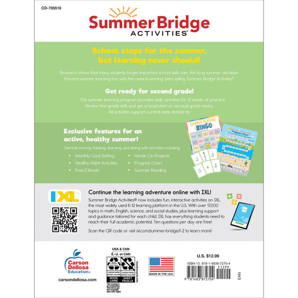 Summer Bridge Activities, Grades