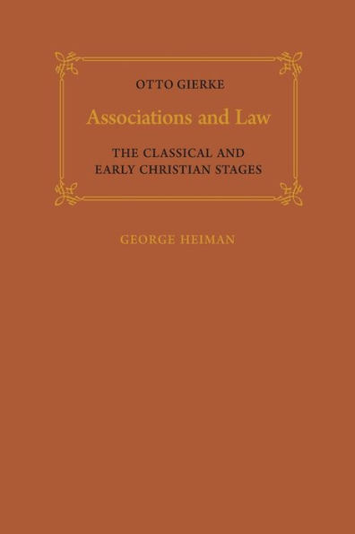 Associations and Law: The Classical and Early Christian Stages