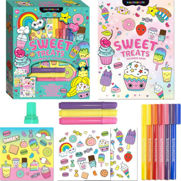 Kaleidoscope Kawaii Snackables Coloring Book Kit