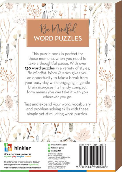 Be Mindful Word Puzzles