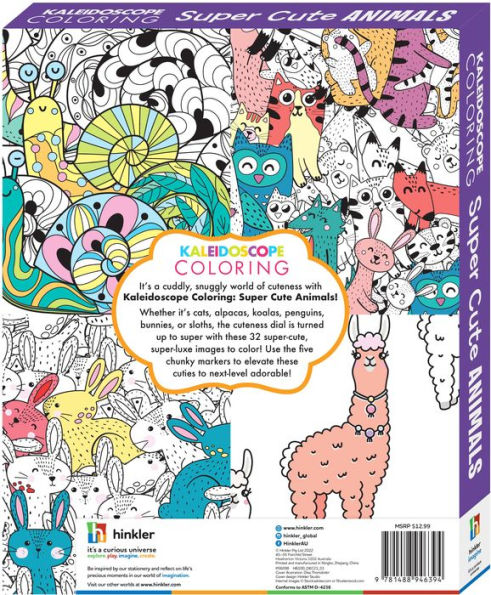 Kaleidoscope Coloring Kit Super Cute Animals