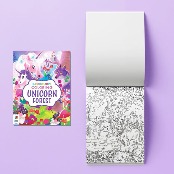 Kaleidoscope Coloring Kit Unicorn Forest