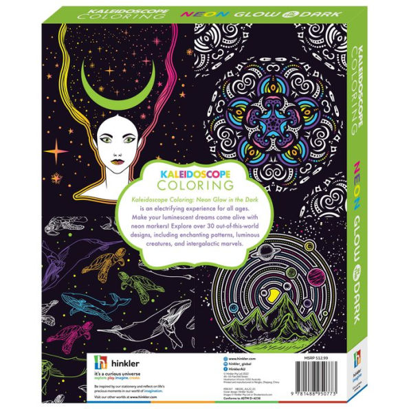 Kaleidoscope Coloring Kit Glow in the Dark