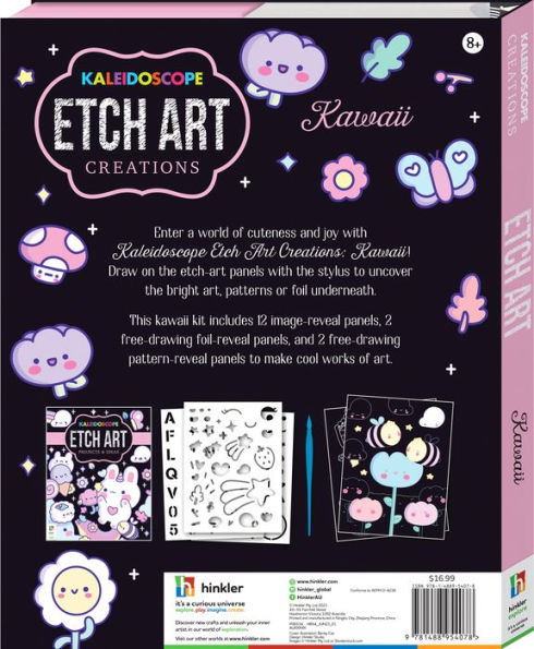 Kaleidoscope Etch Art Creations Mythical Creatures Scratch Art Book