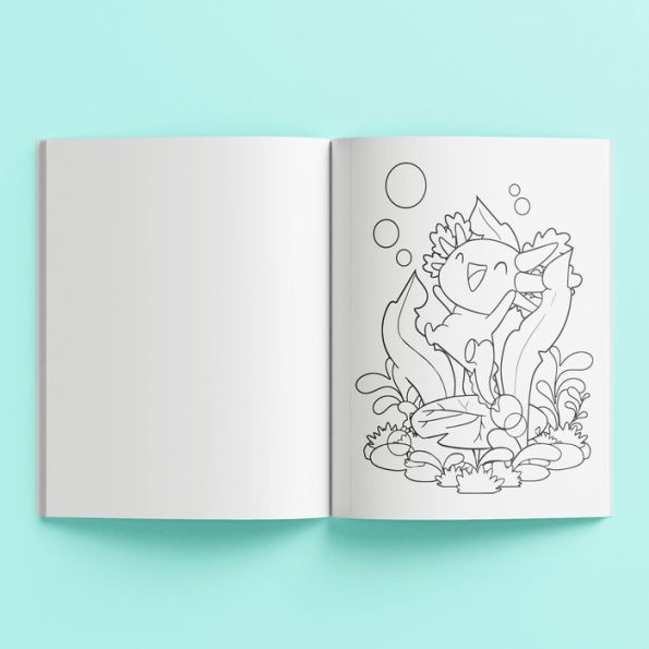 Axolotls and Friends Coloring Set with Lap Desk