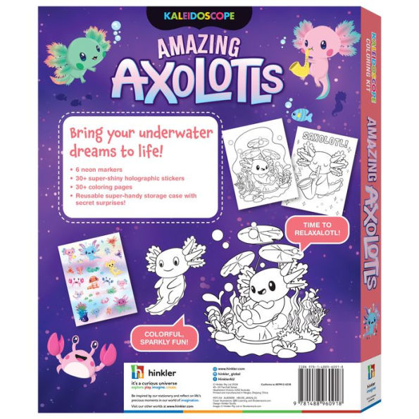 Kaleidoscope Coloring Kit Amazing Axolotls