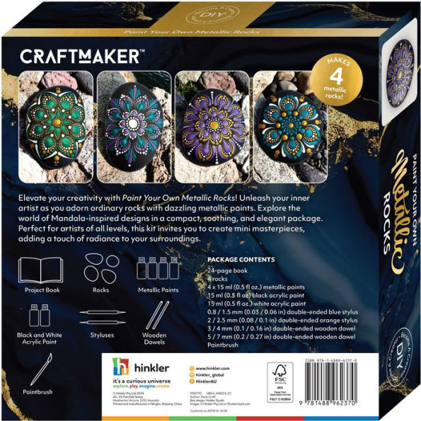 Craft Maker Paint Your Own Metallic Rocks